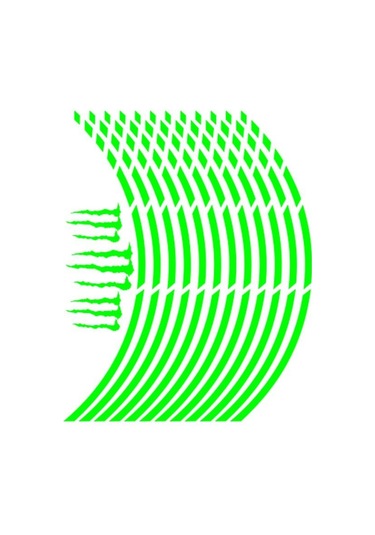 Sevenkardeşler Florasan Yeşil Kesik Jant Şeridi