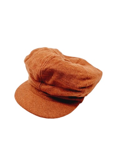 Uniquetrenders Kadın Arkadan Lastikli Kışlık Baretta Şapka Kiremit