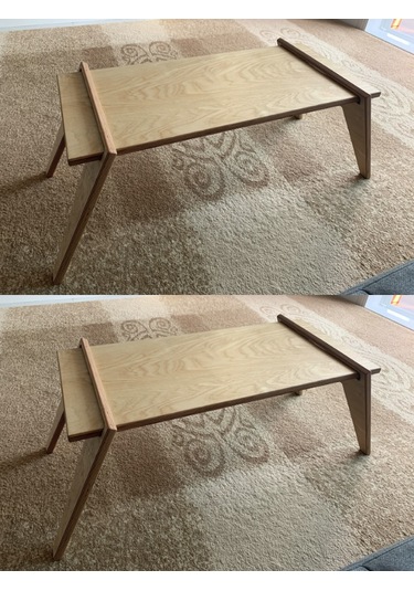 Portatif Demonte Ahşap Laptop Ve Orta Sehpa - Aletsiz Ve Vidasız