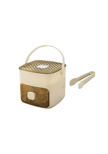 Suntek Basın Tipi Buz Küpü Tepsisi Kapaklı İstife Beyaz