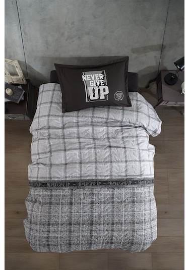 Clasy Ranforce %100 Pamuk Tek Kişilik Dört Mevsim Set Give Up V1 Antrasit Antrasit Clasy Ranforce %100 Pamuk Tek Kişilik Dört Mevsim Set Give Up V1 Antrasit Antrasit