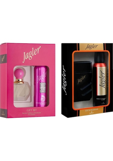 Jagler EDT 90 ML Erkek Parfüm Seti + Jagler EDT 90 ML Kadın Parfüm Seti