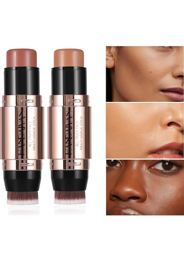 1 Pc Çift Kafa Yüz Bronzlaştırıcı Kontur Sopa Krem Makyaj Açık Koyu Gölge 04 C01