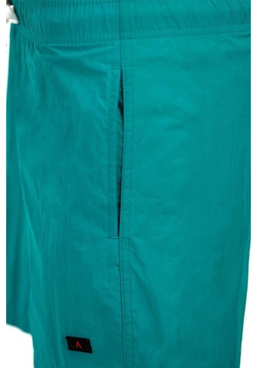 Yeşil Su İtici Özellikli Naylon Kumaş Düz Renk Basic Erkek Plaj Deniz Şort Mayo - 540-yeşil 001