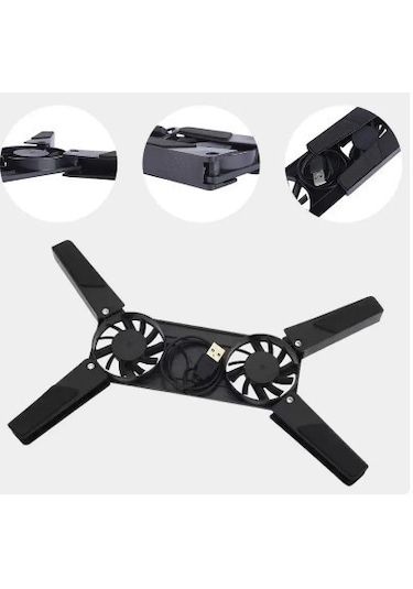 Katlanabilir Laptop Soğutucu 2 Fanlı 5570