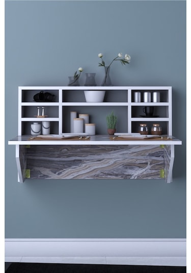 Kardelen Pratik Katlanır Portatif Raflı Katlanır Kırma Masa Kudüm