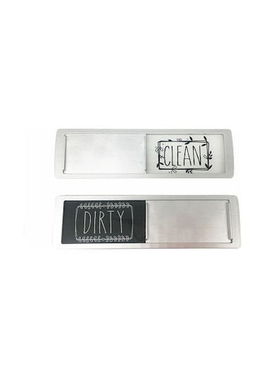 Pazly Bulaşık Makinesi Temiz Kirli Gösterge Magneti - Kırmızı/yeşil Gümüş Gümüş