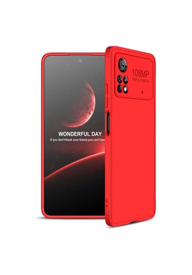 Xiaomi Poco X4 Pro 5g Kılıf Zore Ays Kapak Kırmızı