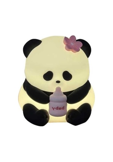 Opulentliving Sevimli Panda Sensörlü Gece Lambası - Siyah&beyaz, 1200mah, 98x102x104mm Diğer