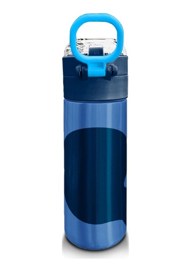 Coral High Kids Lacivert Mavi Desenli Pipetli Ve Direkt İçim Çelik Termos 500 Ml 31888 Lacivert