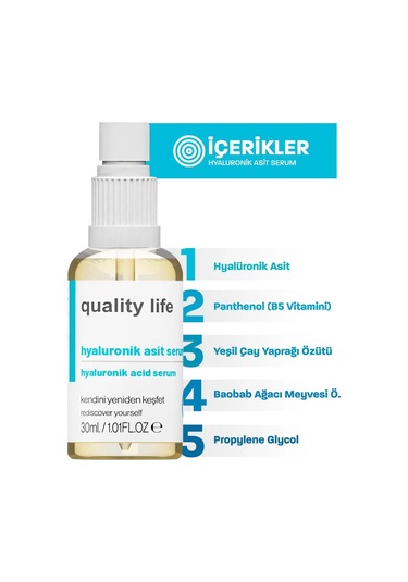 Quality Life Hyaluronik Asit Serum 30 ML