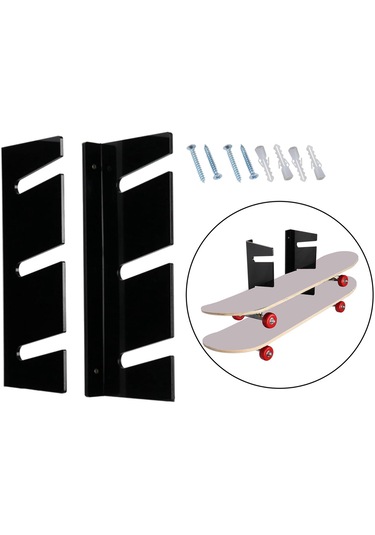 Dolıty Kaykaycılar Için Kaykay Duvara Montaj Vitrin Siyah Siyah