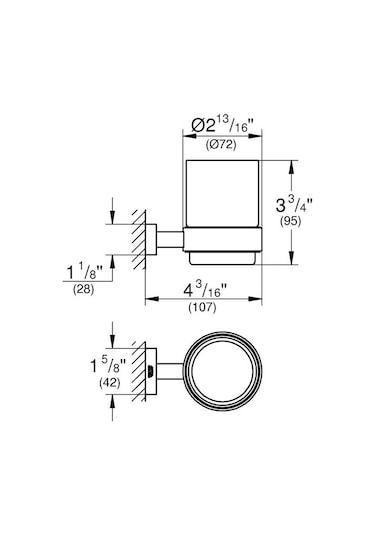 Grohe Diş Fırçalık Seti Eurocube Krom 40755001 Diğer