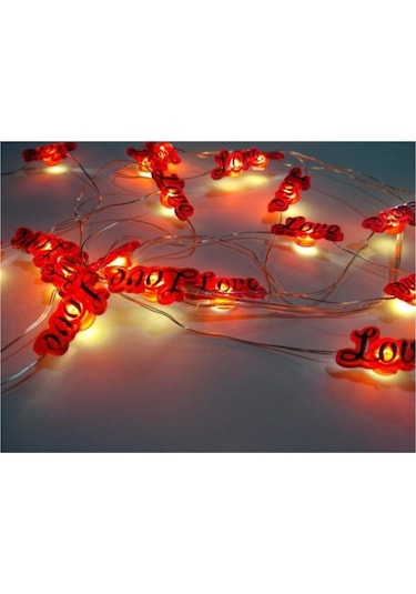 Dekoratif 2 Metre Günışığı Renkli Love Yazı Şekilli Peri Led Işık