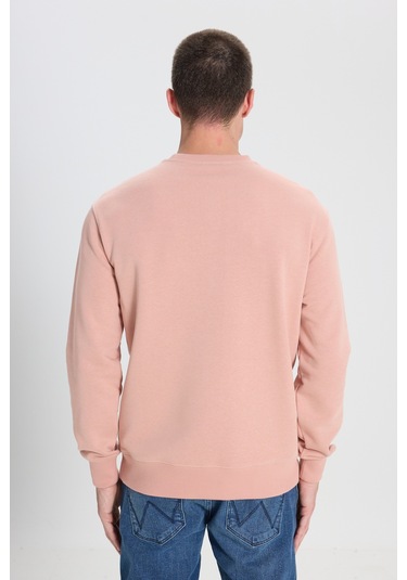 Regular Fit Normal Kesim Bisiklet Yaka Pembe Sweatshirt W242338613 Pembe