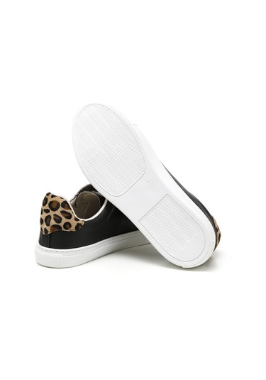Sneaker Günlük Kadın Mar-25y-209-02 John May Siyah-leopar Siyah-leopar Siyah - Leopar
