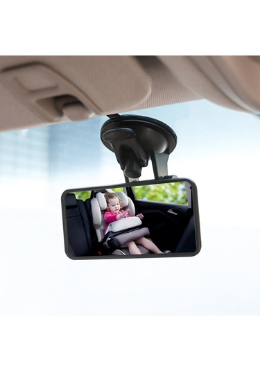 Wezone Araç İçi Bebek Gözlem Aynası, Kare Şekil, Akrilik Malzeme, Çocuk Gözlem Aracı Czc-302