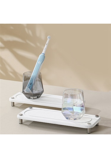 Emici Bardak Altlıkları Diatomit Otel Banyo Bardak Tutucu Beyaz