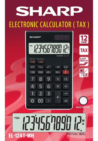 Sharp EL-124TWH 12 Hane Masaüstü Hesap Makinesi