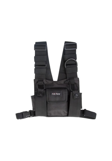 Jokmae Nylon Göğüs Çantası Radyo Taşıma İçin, 600d Dayanıklı, Hafif, Toz Geçirmez, Siyah