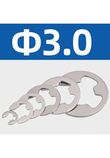 Youtek 304 Çelikten Yapılmış 120 Adet E Tipi Kalkan Tırnakları - 1.5mm'den 10mm'ye Çap Aralığı