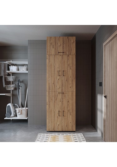 Dora Kapaklı Çamaşır Ve Kurutma Makinesi Dolabı Atlantik Atlantik Çam