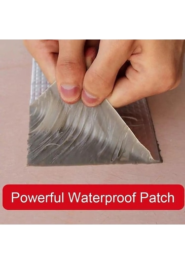 Pazly Yüksek Sıcaklık Dayanımı Su Geçirmez Bant Alüminyum Folyo Kalın Butil Yapışkan Bant Duvar Çatı Kanalı Onarım 3mx5cm