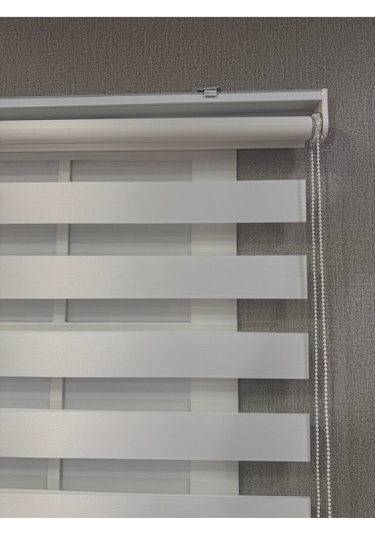 Donatti Bambu Zebra Stor Güneşlik Perde Beyaz Beyaz