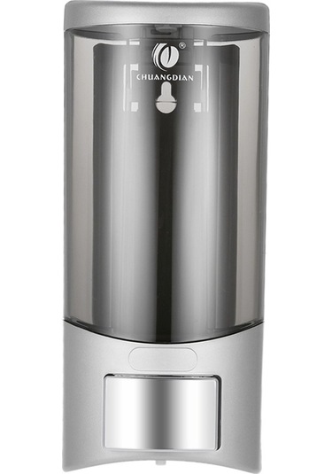 Ulzyvf Duvar Tipi Manuel Sabunluk - 500ml Şampuan & Sıvı Sabun Dispanseri Abs+pc Cam Gümüş Gümüş