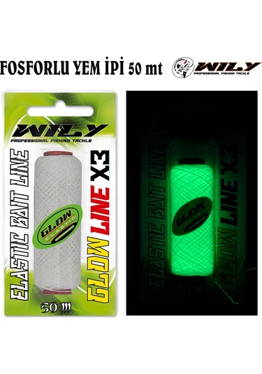 Wily Fosforlu (Glow) Elastik Yem İpi 50 mt