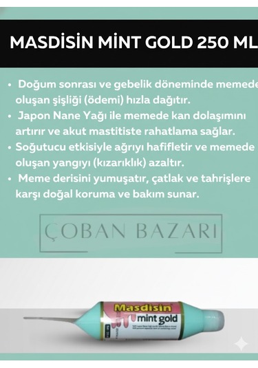 Royal Masdisin Mint Gold Meme Bakım Kremi 250 Ml