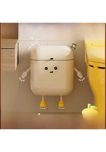 Kosona Banyo/mutfak Duvar Tipi Açık Açılışlı Poşet Kutusu - Deliksiz Kurulum, Su Geçirmez, Koku Engeli, Orta Boy Diğer