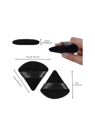 Mufunye 6 Adet Üçgen Pudra Puf, Makyaj Puf, Yüz Pudrası İçin Pudra Pufları, Üçgen Makyaj Kadife Puf, Makyaj