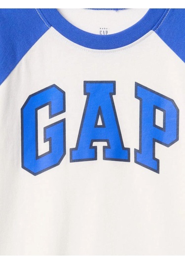 Erkek Bebek Gap Logo T-shirt Kırık Beyaz-5982 Krem