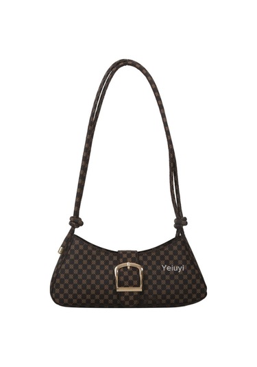 Yeiuyi Vintage Baskılı Omuz Çantası Siyah