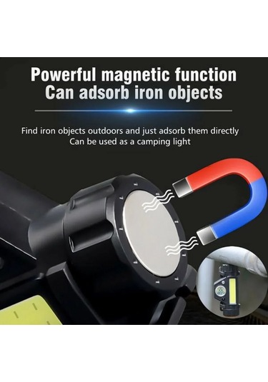 Liangmei Şarj Edilebilir Cob Led Far Güçlü Manyetik Güçlü Far