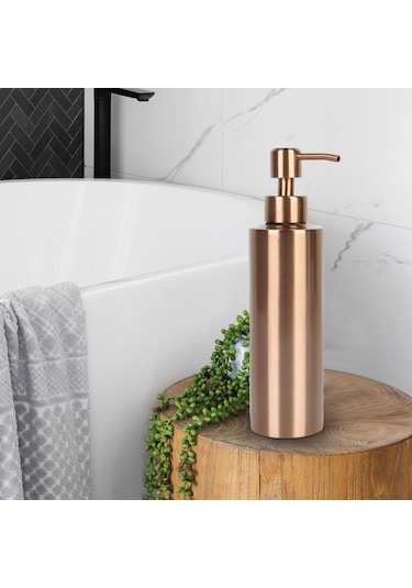 Suntek El Losyonu Şişesi Paslanmaz Çelik Metal Pompa Makyaj 350ml Diğer