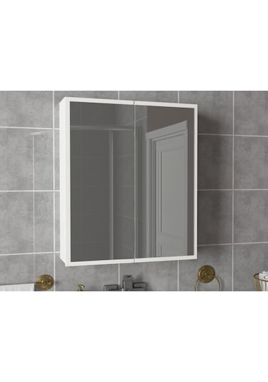 Dekorister Kayla Banyo Üst Dolabı Beyaz (184464173) Çok Renkli