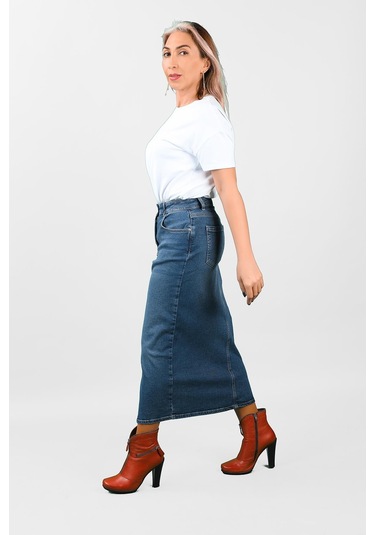 Kadın Kalem Kot Etek 2k/6411 001