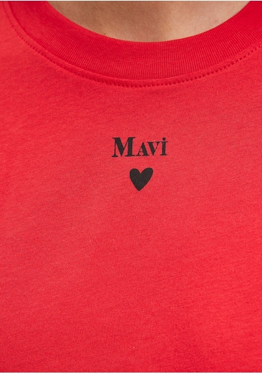 Mavi - Mavi Baskılı Kırmızı Tişört 1601185-82054 Kırmızı
