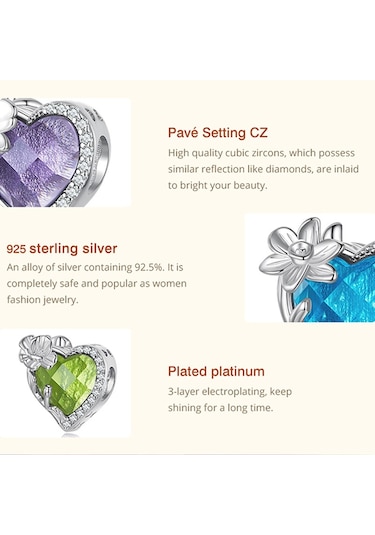 Bsc660 Ay Doğum Taşı Bilezik Boncuk 925 Gümüş Aşk İnci Aksesuarları, Stil: Kasım Çok Renkli