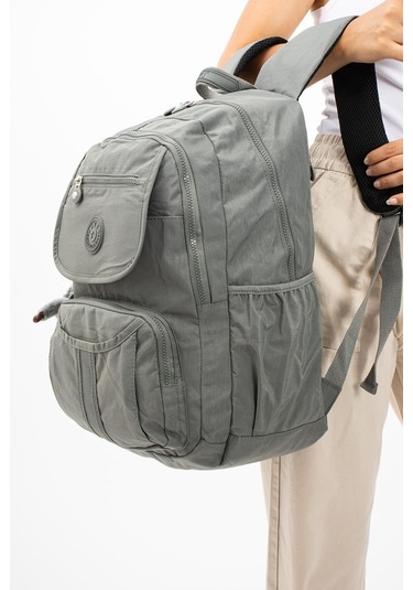 Ultra Hafif Çok Cepli Su Geçirmez Sırt Çantası Unisex Gri Model: 571-2e - Gri
