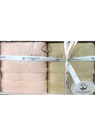 Royam Hazangülü %100 Pamuklu Jakarlı 2 Li El Yüz Havlusu Seti 50 X 90 Çok Renkli