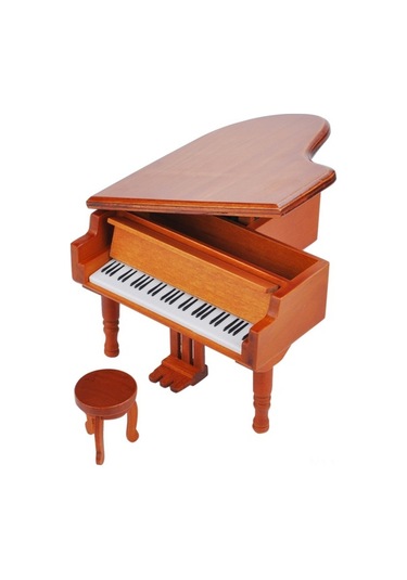 Ulzyvf Ahşap Piyano Kutusu - Rastgele Melodi, Dekoratif Hediye Kutusu