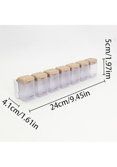 Manyetik 7 Günlük Hap Düzenleyici Günde 1 Kez Nem Geçirmez Günlük Hap Kutusu Haftalık İşaret Ayrılabilir Haftalık Hap Kutusu Siyah Ve Renkli,