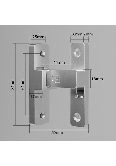 Besthome1 Suntek Banyo Ahır Sürgülü Kapı Gümüş 90 , Yüksek Kalite Ahır Kapısı