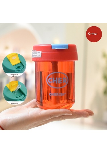 Jian Fan Yazöğrencisi Taştır Plastik Bardakkırmızı Kırmızı