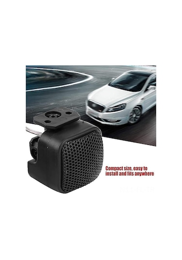 Lemestar 12v Dc Evrensel Oto Ses Hoparlörü, Yüksek Güçlü, Isı Dayanıklı Ses Bobini, 2 Adet Siyah 40x30mm Oto Tweeter