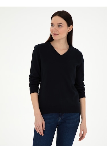 Pierre Cardin Kadın Lacivert Kazak /triko 50300803-vr033 Lacivert