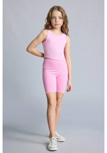 Defacto Kısa Boy Tayt Kız Çocuk B5591a826hspn82 Pembe-pn82